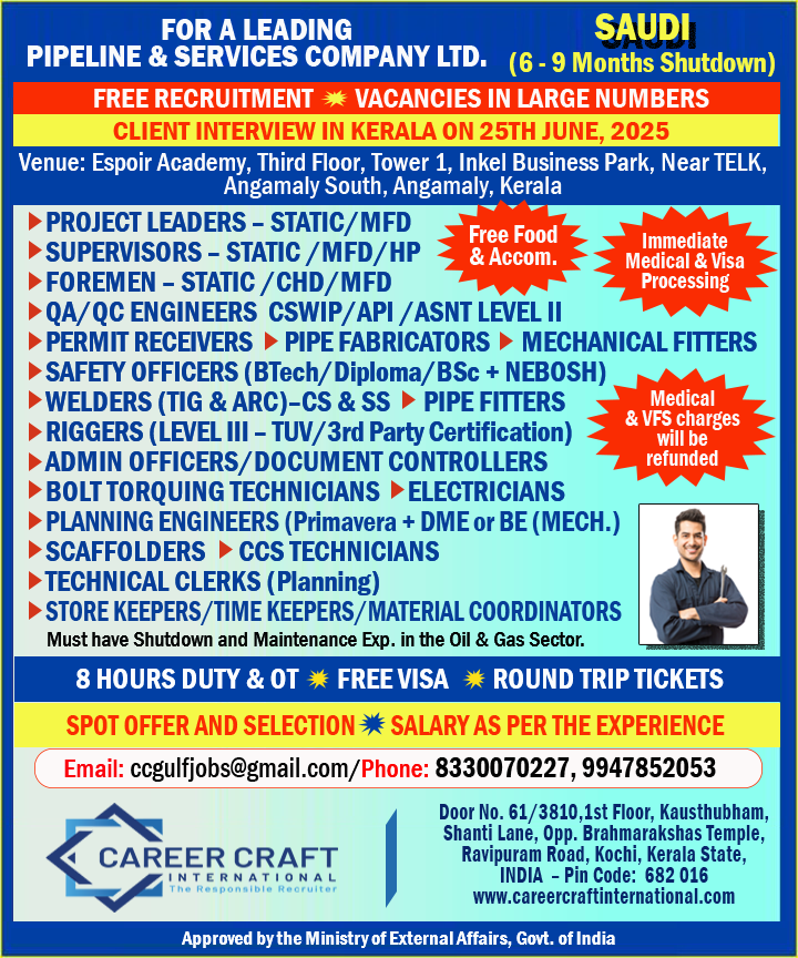 Client Interview on 25th June, 2025 for Saudi Arabia – Shutdown Project