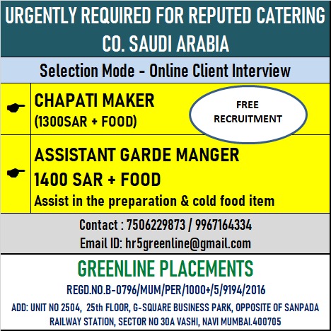 URGENTLY REQUIRED FOR REPUTED CO.KSA