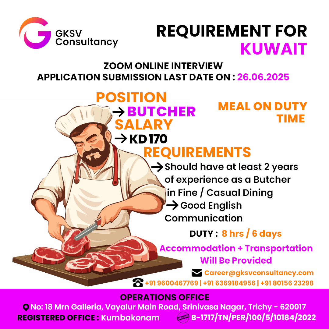 Urgent Hiring for Kuwait
