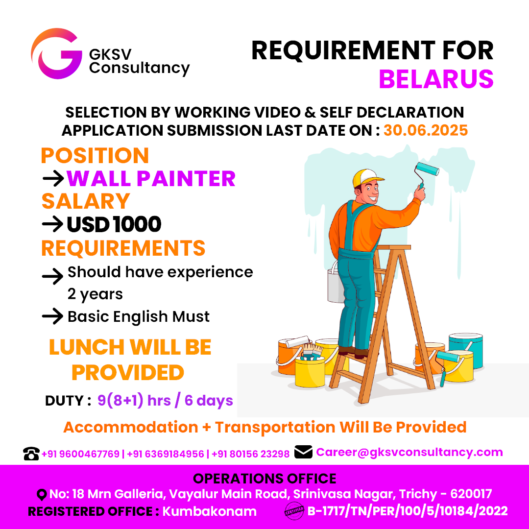 Urgent Hiring for Belarus