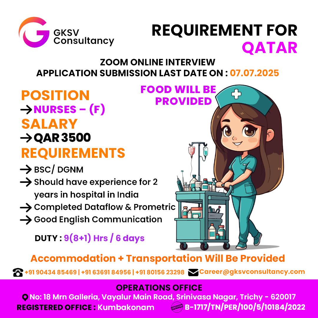 Urgent Hiring for Qatar