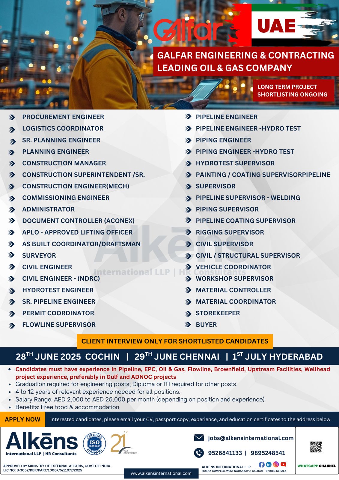 HIRING FOR UAE