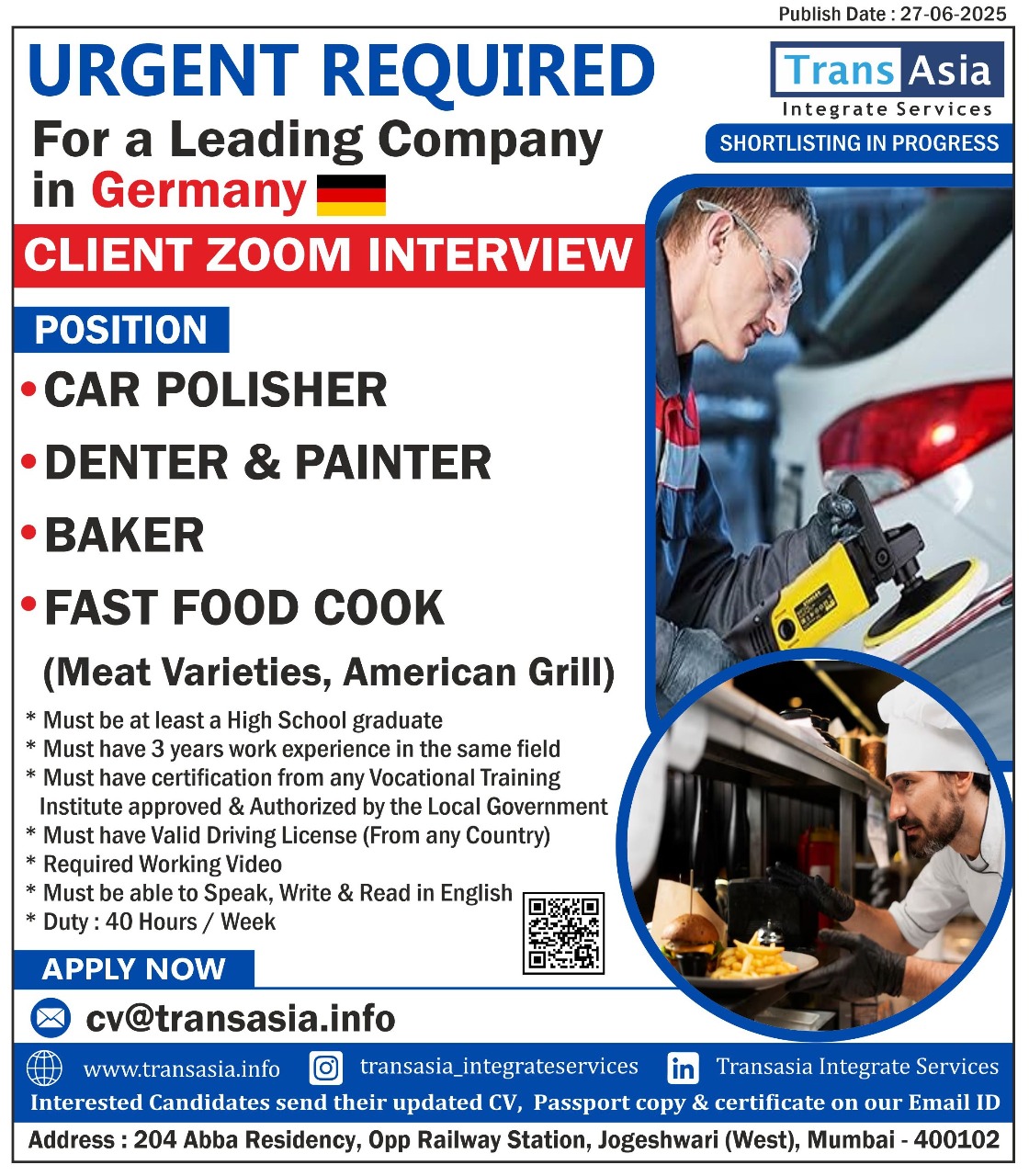 Required for a leading company in Germany