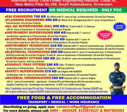 Client Interview at Kochi on 19th June, 2025 for Kuwait –