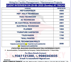 Hiring for Ejadah Facility Management Company – Dubai