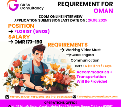 Urgent Hiring for Oman