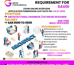 Urgent Hiring for SAUDI